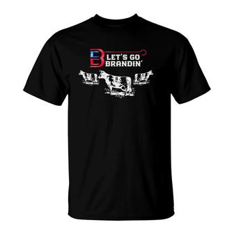 Let's Go Brandin' Ranching Farming Cattle Branding T-Shirt | Mazezy
