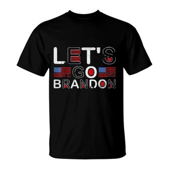 Let’S Go Brandon Chant Biden American Flag Classic T-Shirt | Mazezy