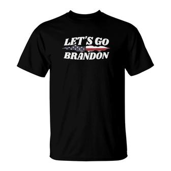 Lets Go Brandon Fjb Impeach 46 Us Flag T-Shirt | Mazezy