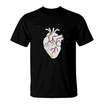 Lgbt Flag Heartbeat Gay Lesbian Resist T-Shirt | Mazezy UK