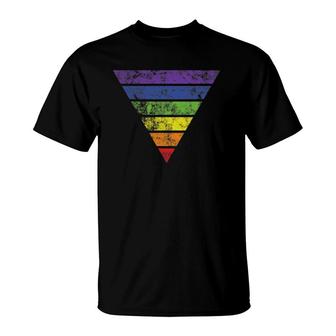 Lgbt Gay Pride Rainbow Flag Vintage Graphic Tee Gift T-Shirt | Mazezy