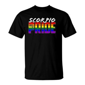 Lgbt Gay Scorpio Pride Flag Zodiac Sign T-Shirt | Mazezy