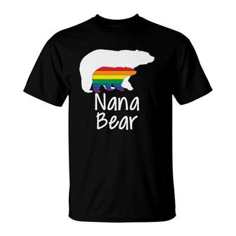 Lgbt Nana Bear Mothers Gay Lesbian Pride Rainbow T-Shirt | Mazezy UK