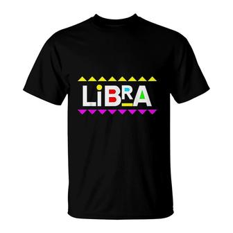 Libra Zodiac Design 90s Style T-Shirt | Mazezy