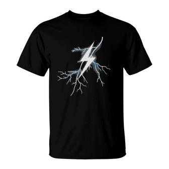Lightning Thunder Bolt Strike Apparel Boys Girls Men T-Shirt | Mazezy