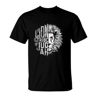 Lion Of Tribe Of Judah Religious Graphic Christian T-Shirt | Mazezy