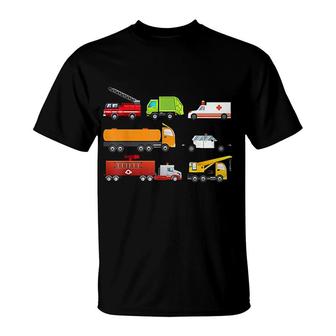 Little Boys Emergency Vehicles Hospital Trucks Funny Gift T-Shirt - Thegiftio UK