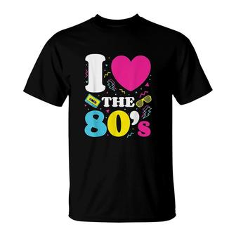 I Love The 80S 1980S Vintage Eighties Costume Party T-shirt - Thegiftio UK