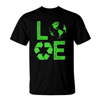 Love Earth Day 90S Planet Vintage Recycling Kids Or Teacher T-Shirt | Mazezy