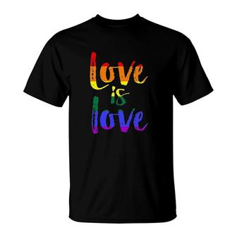 Love Is Love Gay Pride Cute Graphic T-shirt - Thegiftio UK