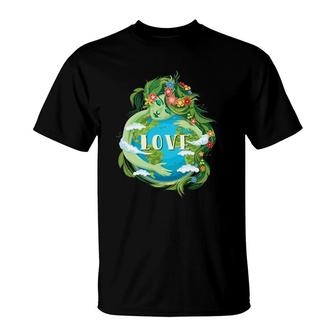 Love Mother Earth Day Save Our Planet Environment Green T-Shirt | Mazezy
