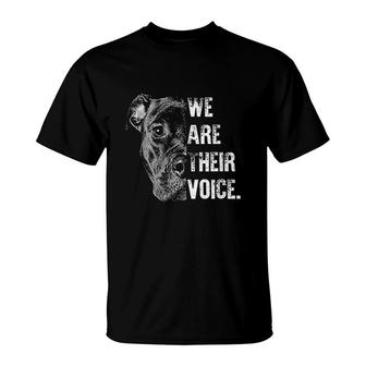 Love Pitbull We Are Their Voice T-Shirt | Mazezy