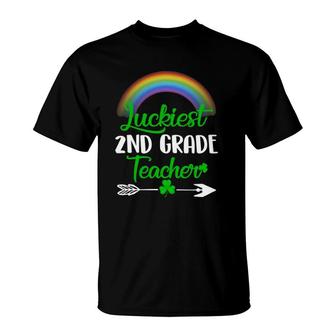 Luckiest 2Nd Grade Teacher St Patrick's Day 2Nd Grade Teacher T-Shirt | Mazezy