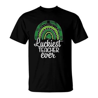 Luckiest Teacher Ever St Patricks Day Tee For School Teacher T-Shirt | Mazezy