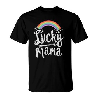 Lucky Mama Family St Patrick's Day Mom Mother's Day T-Shirt | Mazezy