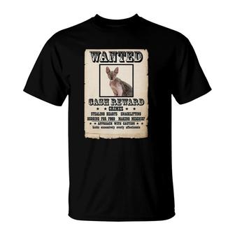 Lykoi Kitten Wanted Poster Cat T-Shirt | Mazezy