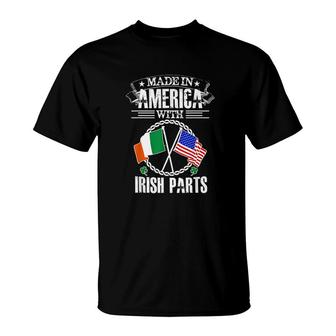 Made In America With Irish Parts Irish Heritage T-shirt - Thegiftio