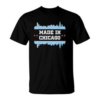 Made In Chicago Illinois Born Bred Chicago Skyline T-shirt - Thegiftio