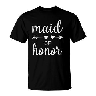 Maid Of Honor Wedding Party Bachelor Party T-Shirt | Mazezy