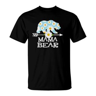 Mama Daisy Flower Bear Mothers Day Family Matching T-Shirt | Mazezy