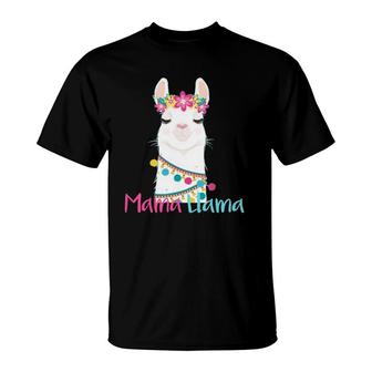 Mama Llama Funny Mother's Day For Women Mom Love Llama T-Shirt | Mazezy