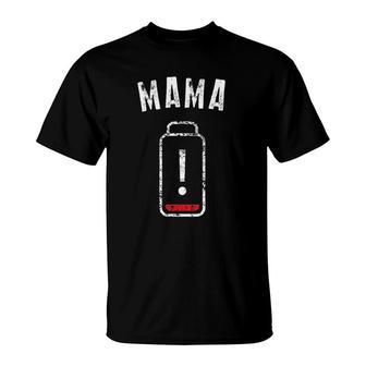 Mama Low Battery Mother's Day T-Shirt | Mazezy
