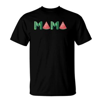 Mama Watermelon Funny Summer Fruit Gift - Great Mother's Day T-Shirt | Mazezy