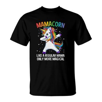 Mamacorn Dabbing Unicorn Mama Funny Mothers Day T-Shirt | Mazezy