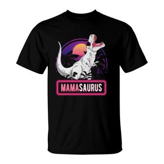 Mamasaurus Trex Dinosaur Funny Mama Saurus Family Matching T-Shirt | Mazezy