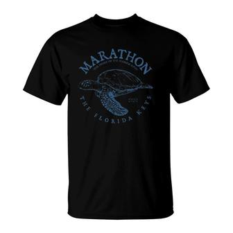 Marathon Turtle Florida Keys Scuba Fishing Diving Tee T-Shirt | Mazezy