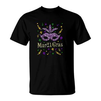 Mardi Gras 2022 Girls Mask Beads New Orleans Mardi Gras 2022 T-shirt - Thegiftio
