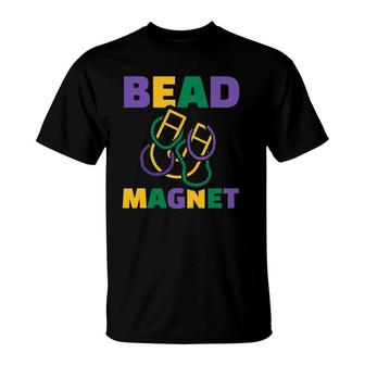 Mardi Gras Bead Magnet Gift T-Shirt | Mazezy