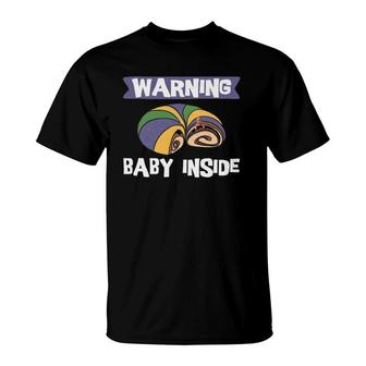 Mardi Gras King Cake Baby - Pregnancy Announcement T-Shirt | Mazezy