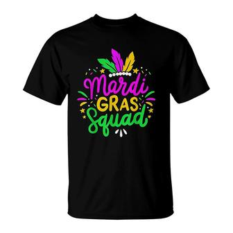 Mardi Gras Squad Party Gift T-Shirt | Mazezy