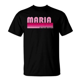 Maria Name Personalized Retro Vintage 80S 90S Style T-Shirt | Mazezy