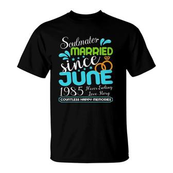 Married Since June 1985 36Th Wedding Anniversary T-Shirt | Mazezy