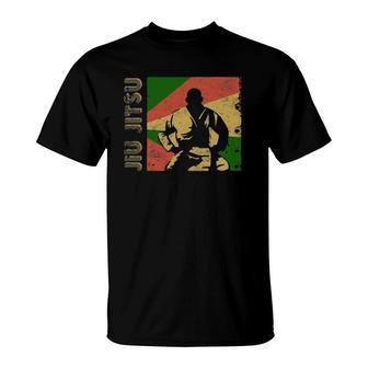 Martial Arts Jiu Jitsu Retro T-Shirt | Mazezy