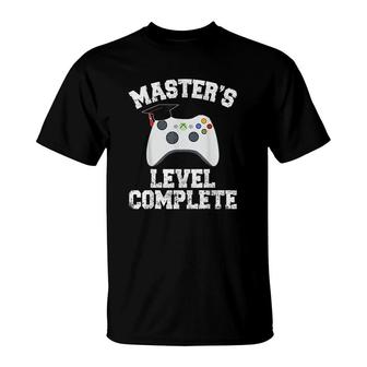 Masters Graduation Gamer Graduation Gift T-Shirt | Mazezy