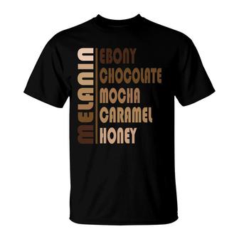 Melanin Chocolate Mocha Caramel Empowerment Girl Melanin Color T-shirt - Thegiftio