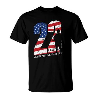 Memorial 22 A Day Veteran Lives Matter T-Shirt | Mazezy