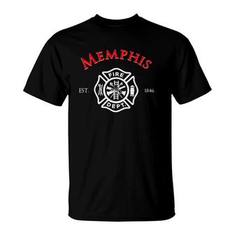 Memphis Fire Rescue Department Tennessee Firefighter Duty T-Shirt | Mazezy