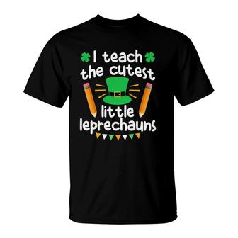 Men Women Teachers - I Teach The Cutest Little Leprechauns T-Shirt | Mazezy