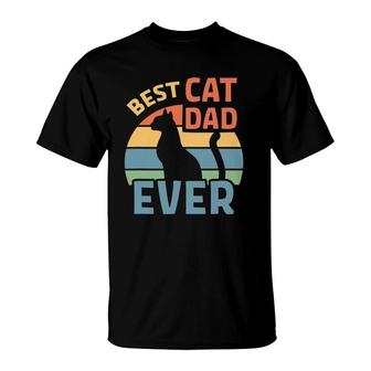 Mens Best Cat Dad Ever T-Shirt | Mazezy