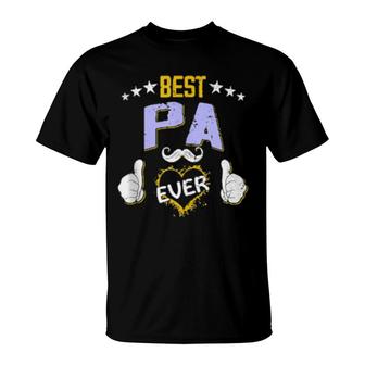 Mens Best Pa Ever Personalized Grandpa T-Shirt | Mazezy
