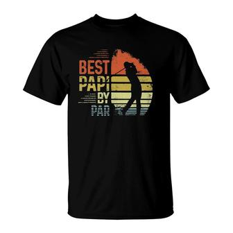 Mens Best Papi By Par Papi Father's Day Gift Golf Lover Golfer T-Shirt | Mazezy