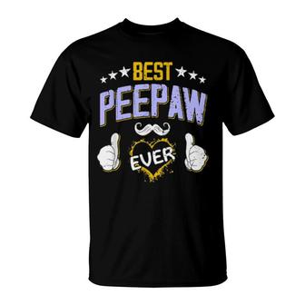 Mens Best Peepaw Ever Personalized Grandpa T-Shirt | Mazezy