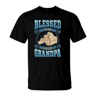 Mens Blessed To Be Called Grandpa Gifts Grandpa Fathers Day T-Shirt | Mazezy