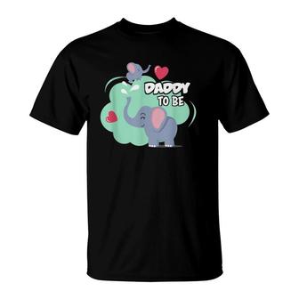 Mens Dad To Be Elephant Baby Shower For Boy T-Shirt | Mazezy