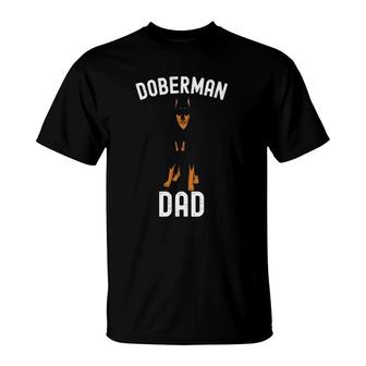 Mens Doberman Dad Father's Day Men Doberman Lover Owner Funny Dog T-Shirt | Mazezy