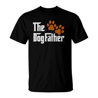 Mens Dog-Father Funny Dad Daddy Papa Pops Father's Day Gift Idea T-Shirt | Mazezy